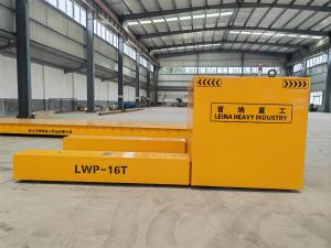 南亞客戶定制兩臺(tái)載重16噸帶液壓升降無(wú)軌電動(dòng)平車(chē)